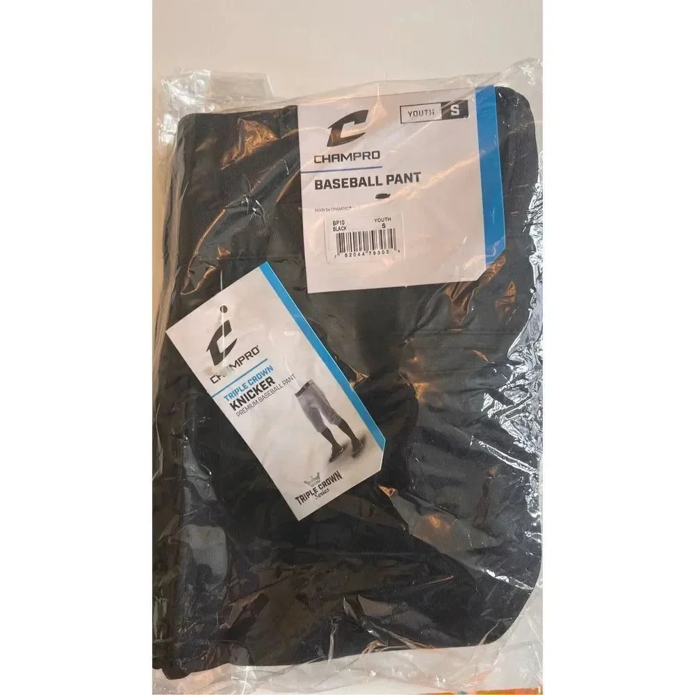 Champro Youth Small Triple Crown Knicker Baseball Pants black Brand‎ New